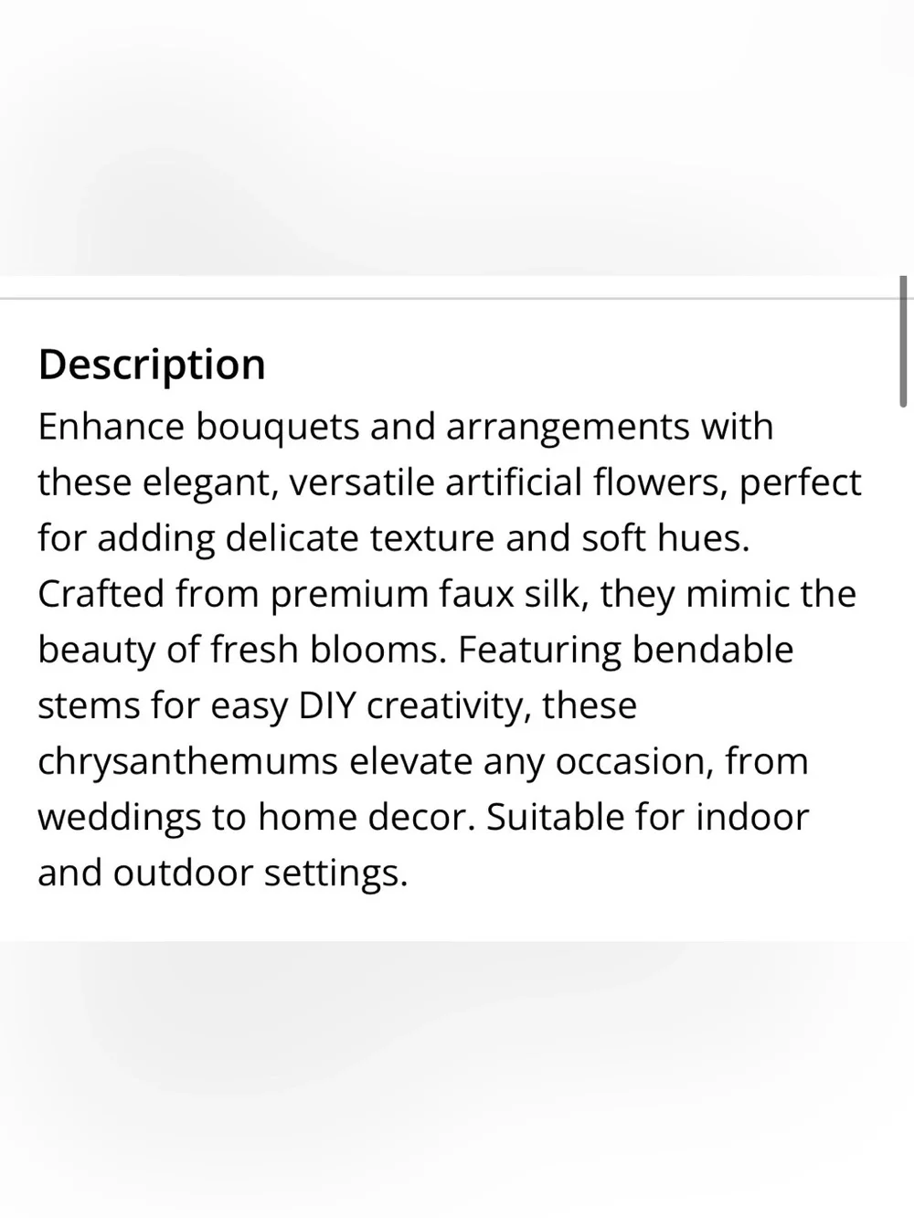 Faux Floral Chrysanthemums - BEIGE